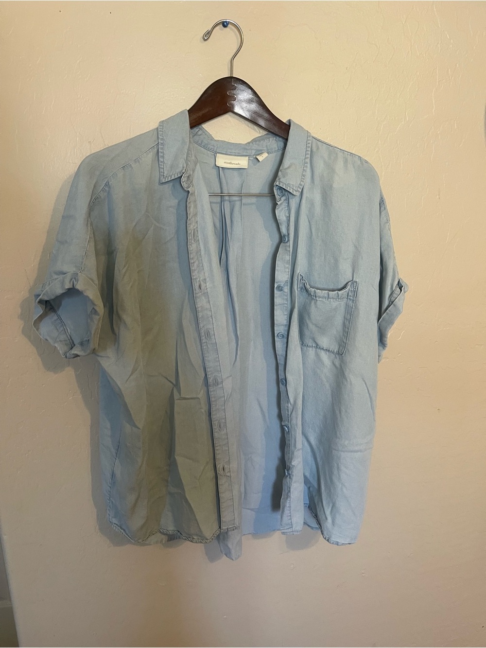 Soft denim button shirt